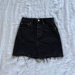 Agolde Mini Skirt with Vintage Wash